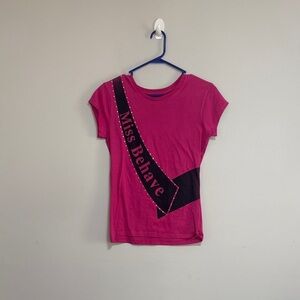 Miss Behave Magenta Kids T-Shirt